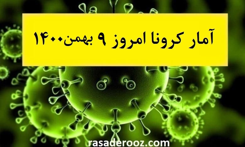 آمار کرونا امروز 9 بهمن 1400
