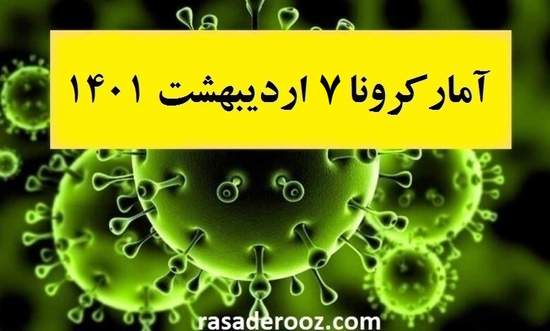 آمار کرونا امروز 7 اردیبهشت 1401