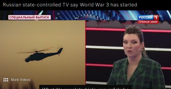 تلویزیون روسیه جنگ جهانی سوم آغاز شد