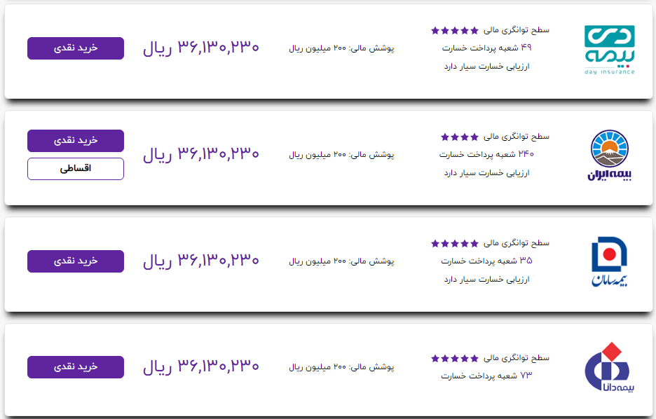 صدور گرانترین بیمه نامه شخص ثالث در تنها بیمه دولتی کشور 1 تعرفه بیمه ایران در بیمه دات کام