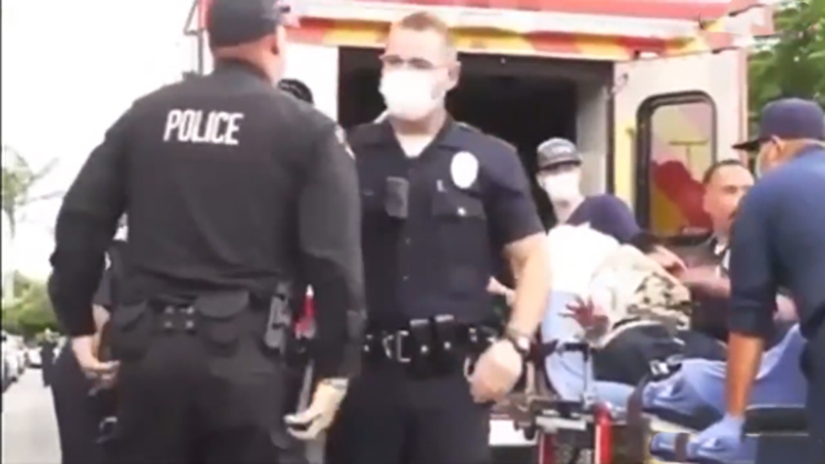 کتک زدن یک مصدوم توسط پلیس آمریکا + فیلم