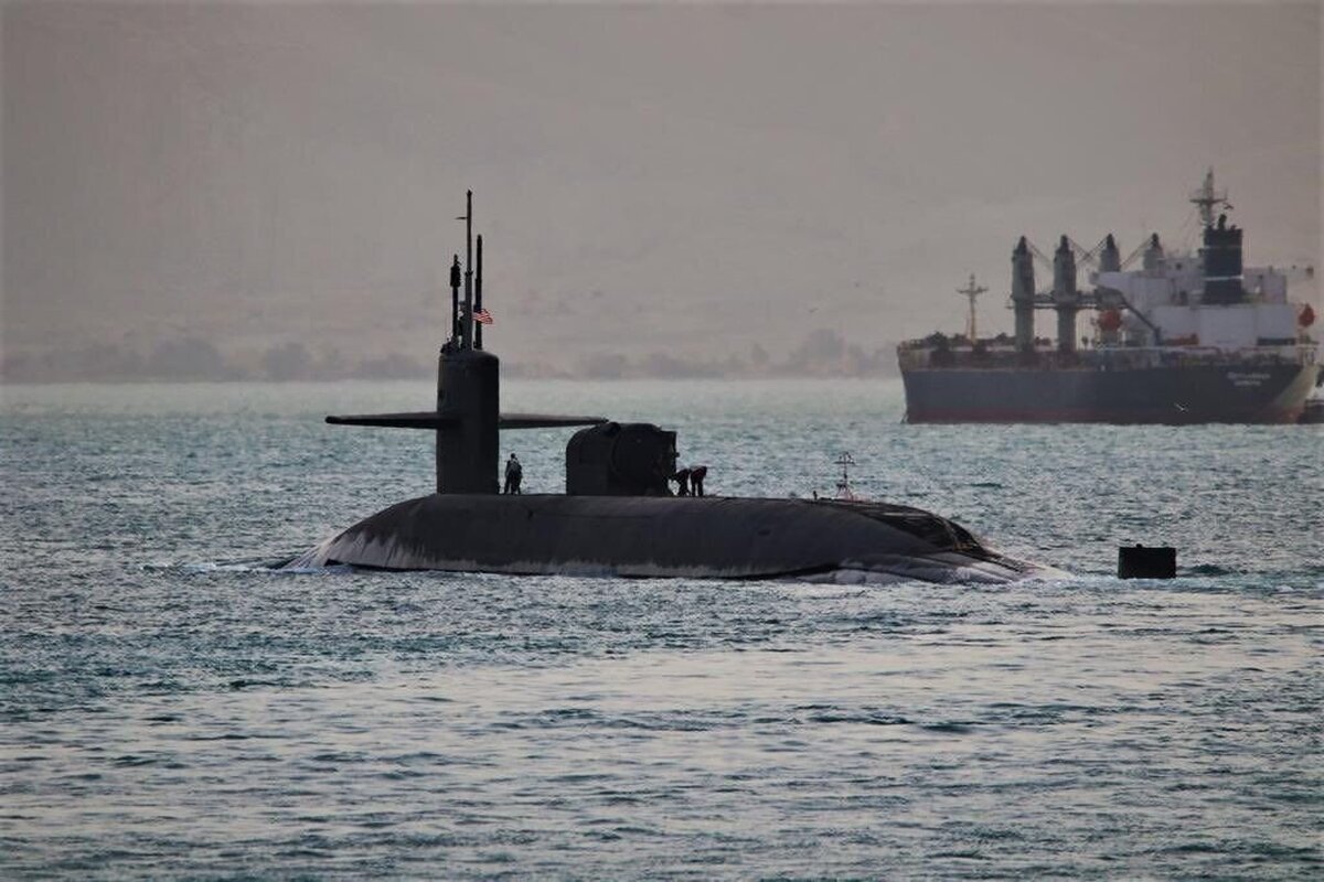 رهگیری زیردریایی آمریکا در تنگه هرمز+ فیلم