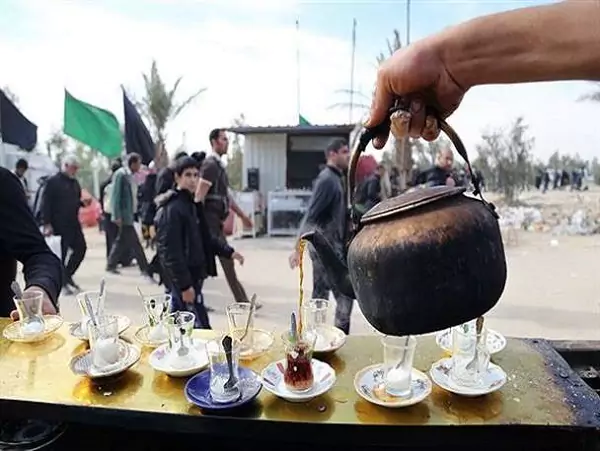 برپایی یک موکب در کنار سفارت آمریکا+ عکس