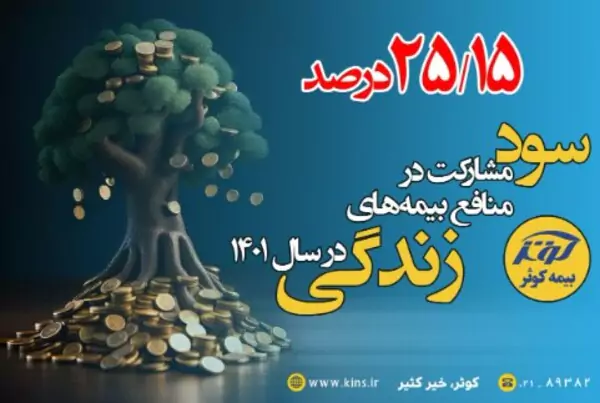 اعلام نرخ سود قطعی بیمه های زندگی ۲۵٫۱۵ درصد سود مشارکت بیمه های زندگی بیمه کوثر در سال ۱۴۰۱