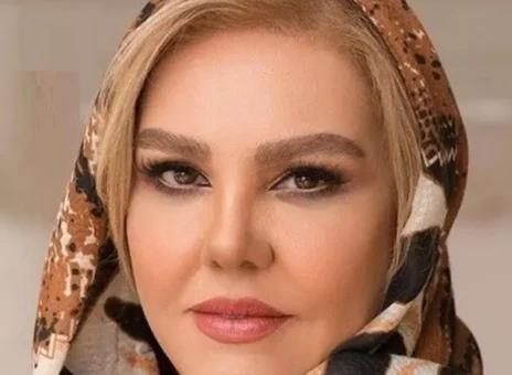 تغییر چهره خانم بازیگر تلویزیون با میکاپ سنگین