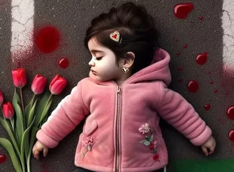 ویدیویی غم انگیز از دخترک کاپشن صورتی