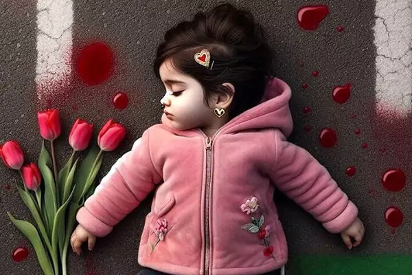 ویدیویی غم انگیز از دخترک کاپشن صورتی