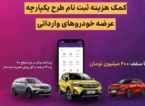 اعطای تسهیلات کمک هزینه ثبت نام خرید خودروی وارداتی در بانک ایران زمین