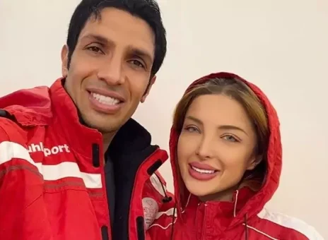 ورزش خاص و لاکچری همسر سپهر حیدری  در دبی+ عکس