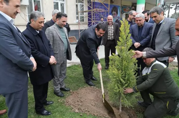 کاشت نهال توسط مدیر عامل بانک ملی ایران به مناسبت روز درختکاری