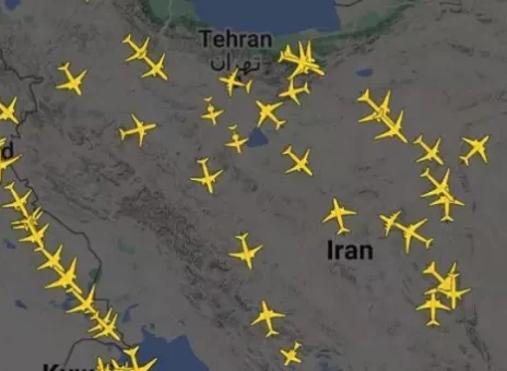وضعیت فعلی آسمان ایران و اسرائیل+ عکس