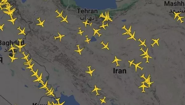 وضعیت فعلی آسمان ایران و اسرائیل+ عکس