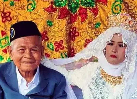 تازه داماد ۱۰۳ ساله در روز عروسی اش سر از پا نمی شناسد