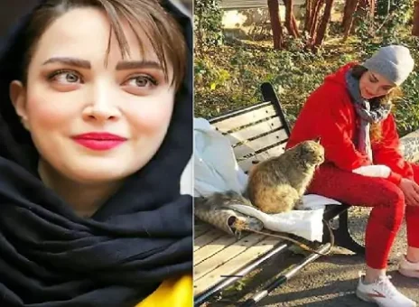 تیپ ورزشی بهنوش طباطبایی در طبیعت