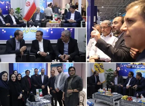 حضور رییس پلیس راهور فراجا در غرفه بیمه کوثر