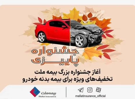 آغاز جشنواره بزرگ بیمه ملت، تخفیف‌های ویژه برای بیمه بدنه خودرو