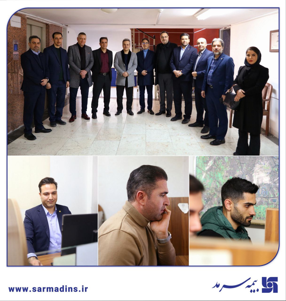 بازدید دکتر بهشتی‌نژاد از محل برگزاری دومین مرحله مسابقه علمی سرآمدان بیمه سرمد در تهران