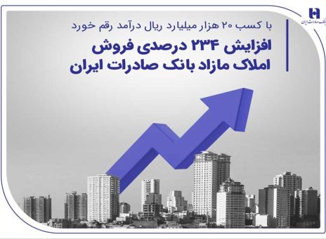 افزایش ۲۳۴ درصدی فروش املاک مازاد بانک صادرات ایران