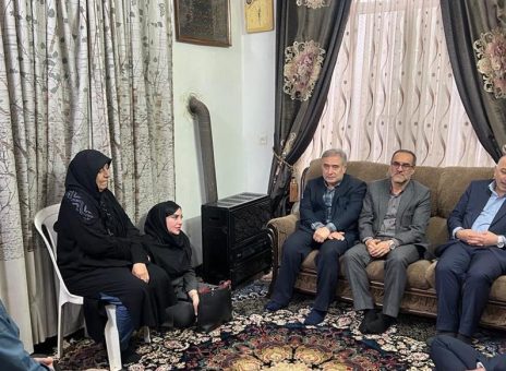دیدار نوروزی مدیر عامل بیمه دی با خانواده شهید رضا گشت نورد