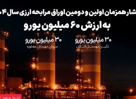 انتشار ۶۰ میلیون یورو اوراق مرابحه ارزی بانک ملت برای ۲ پروژه بزرگ پتروشیمی