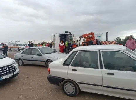 واژگون شدن هولناک اتوبوس در آزادراه تهران – کرج