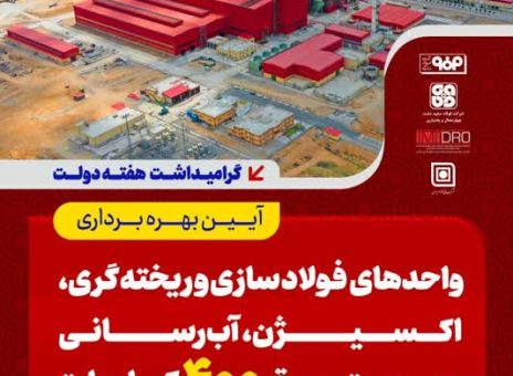 تا دقایقی دیگر پخش زنده افتتاح رسمی واحد فولادسازی سفیددشت گروه فولاد مبارکه توسط رئیس‌جمهور و وزیر صمت
