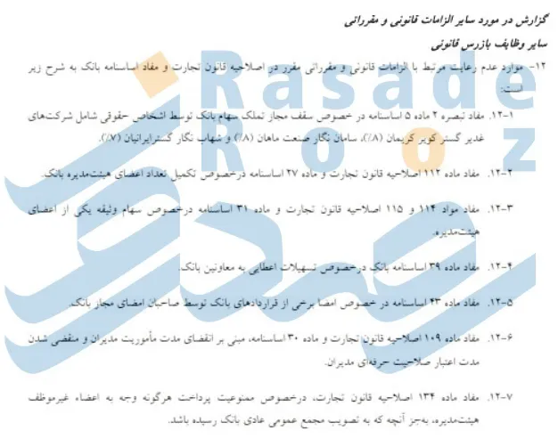 تسهیلات ویژه برای معاونین و پرداختهای غیرمجاز به هیئتمدیره در بانک قرض الحسنه رسالت 1 بانک قرض الحسنه رسالت محمدحسین حسین زاده