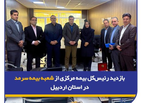 بازدید رئیس‌کل بیمه مرکزی از شعبه بیمه سرمد در استان اردبیل