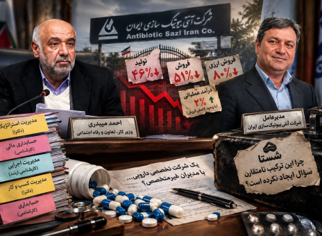 آنتی‌بیوتیک‌سازی ایران زیر سایه مدیران غیرتخصصی؛ آقای میدری، این شرکت دارویی است یا آزمایشگاه انتصابات شستا؟